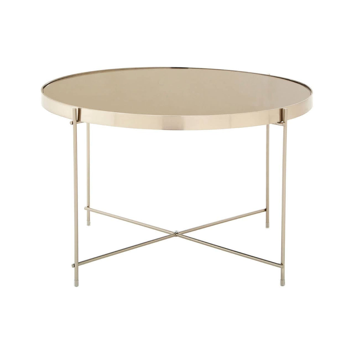 Allure Large Grey Mirror Side Table.