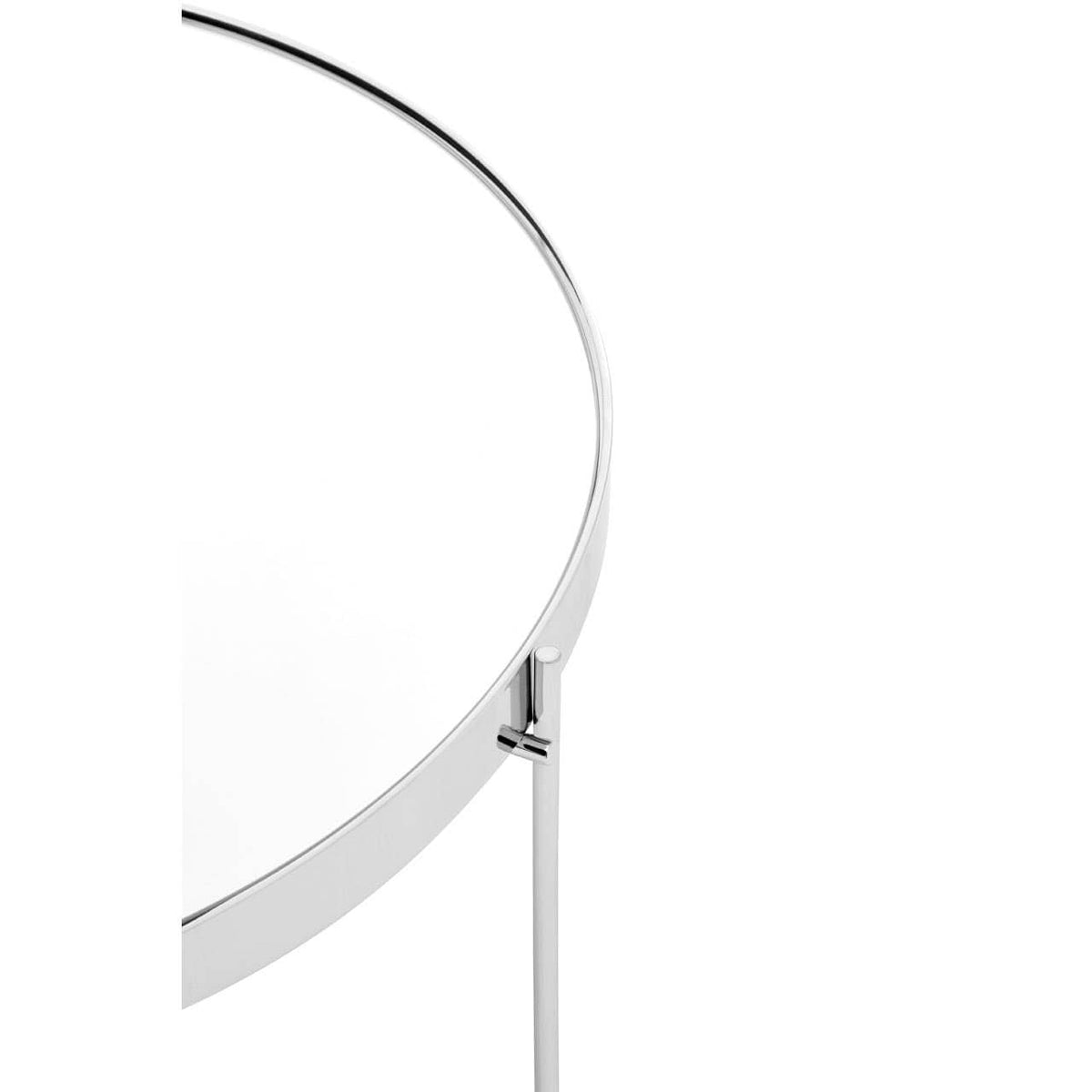 Allure Large Silver Mirror Side Table.