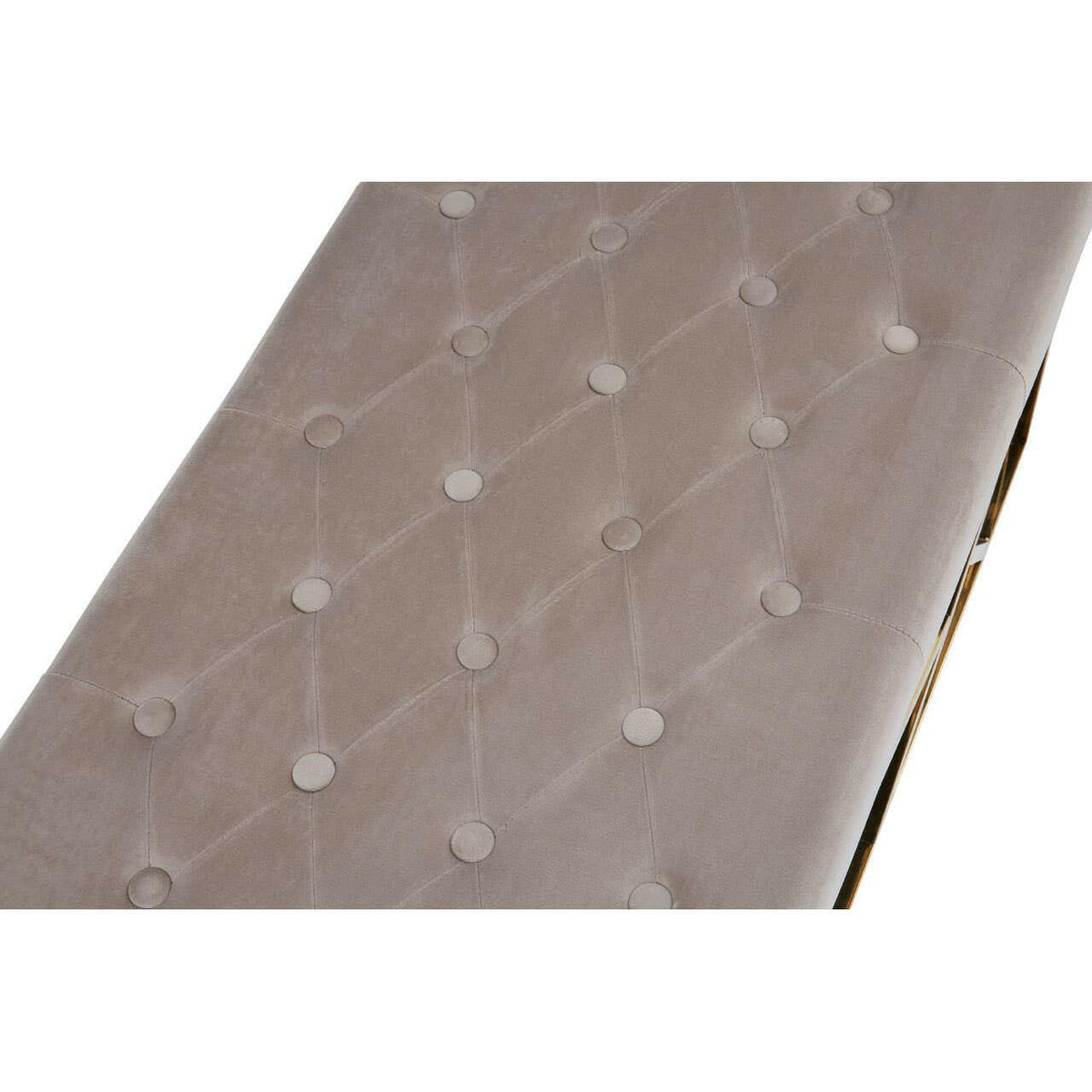 Allure Mink Velvet / Gold Finish Frame Bench.