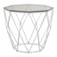 Noosa & Co. Living Allure Octagonal End Table With Brushed Nickel Base House of Isabella UK