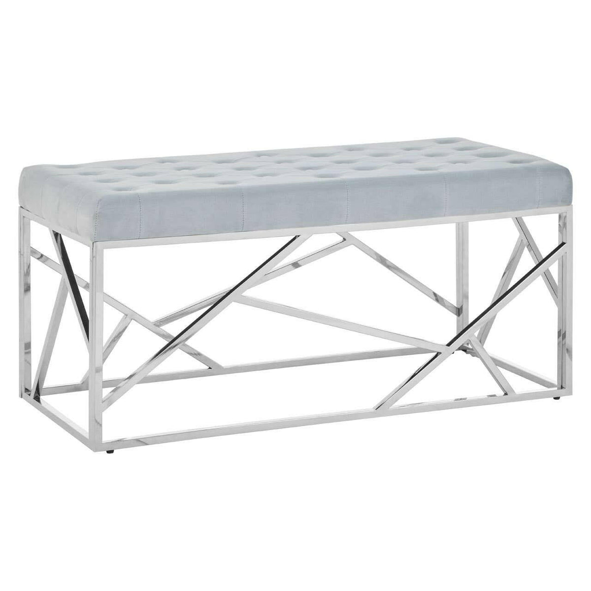 Allure Powder Blue Geometric Bench.