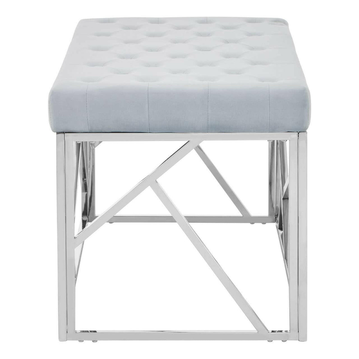 Allure Powder Blue Geometric Bench.