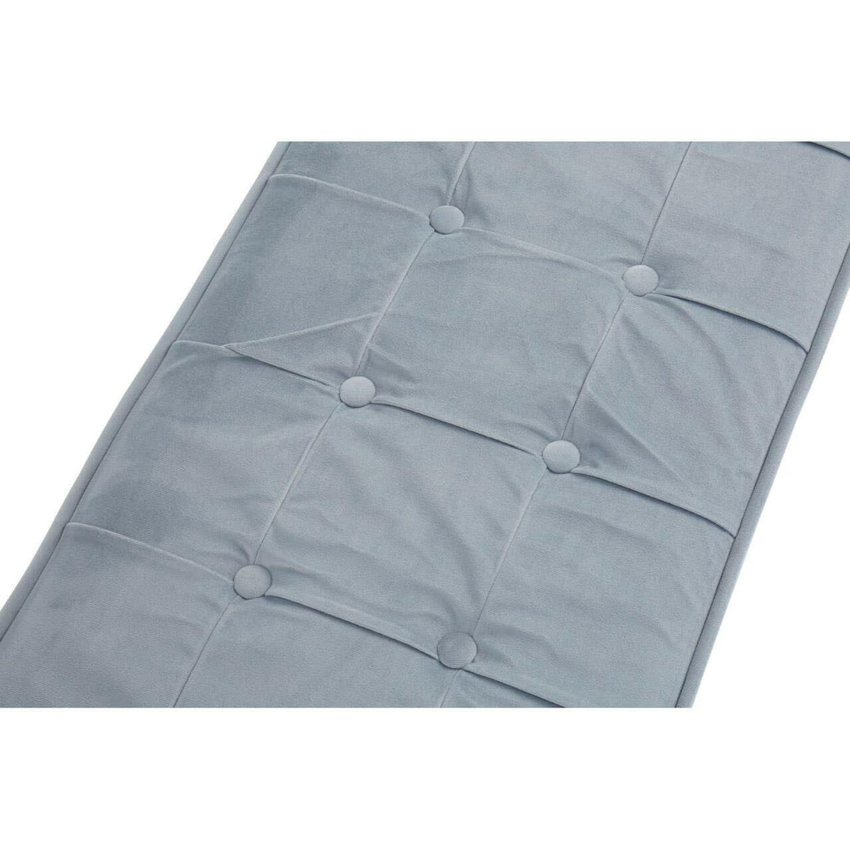 Allure Powder Blue / Gold Tufted Bench.