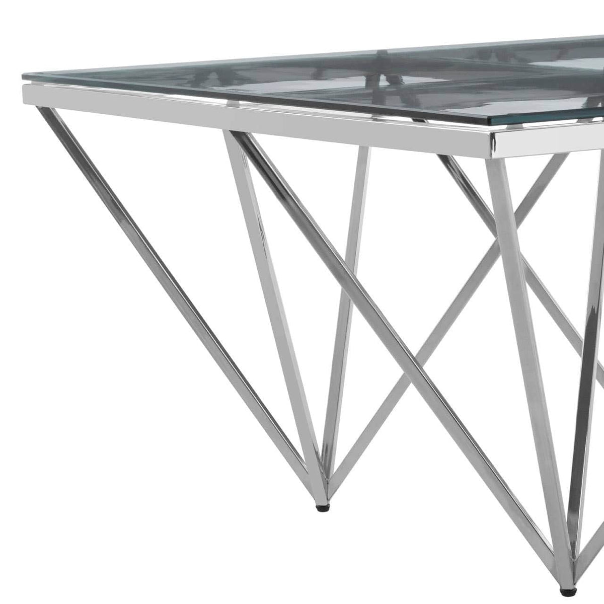 Noosa & Co. Living Allure Prismatic Silver Base Coffee Table House of Isabella UK