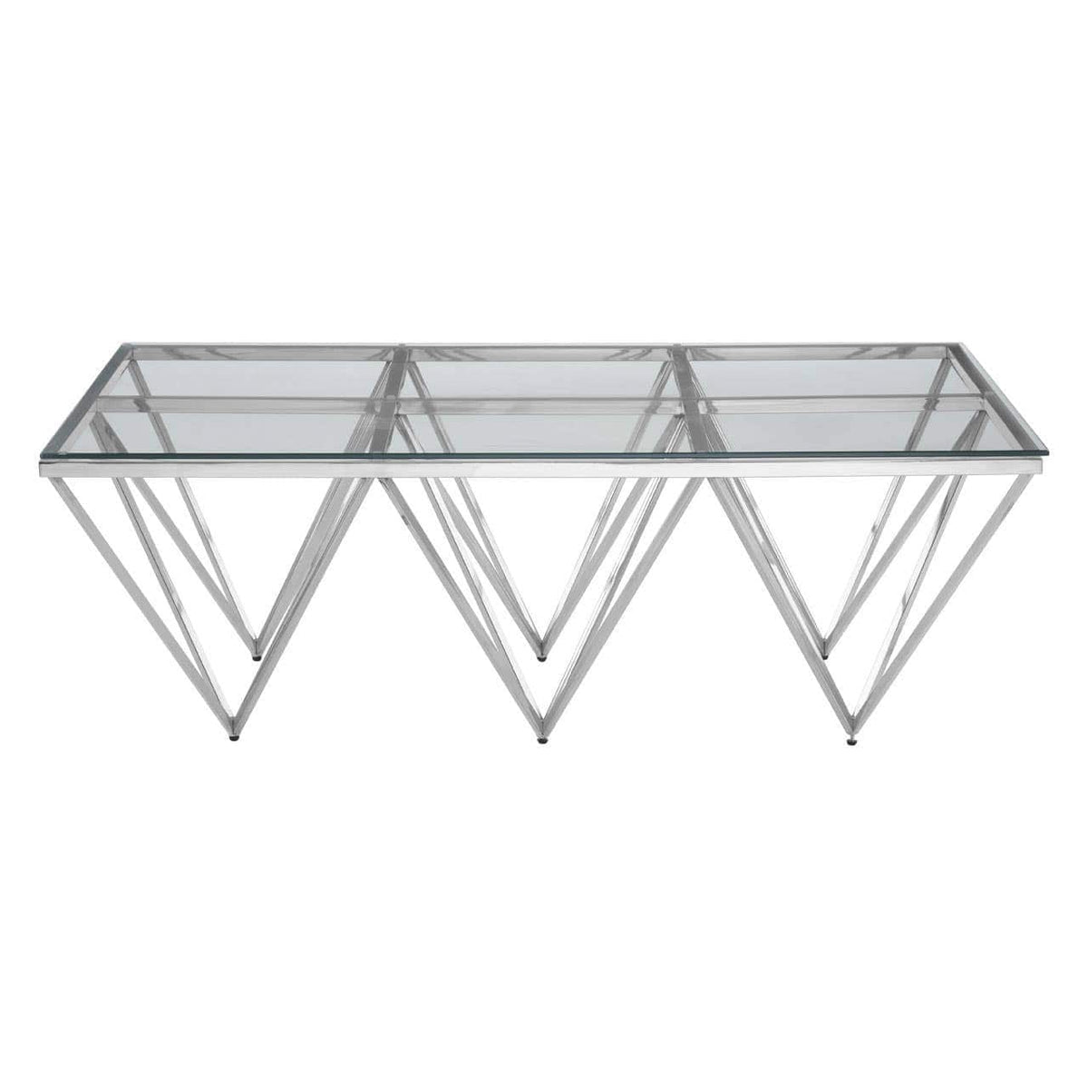 Noosa & Co. Living Allure Prismatic Silver Base Coffee Table House of Isabella UK