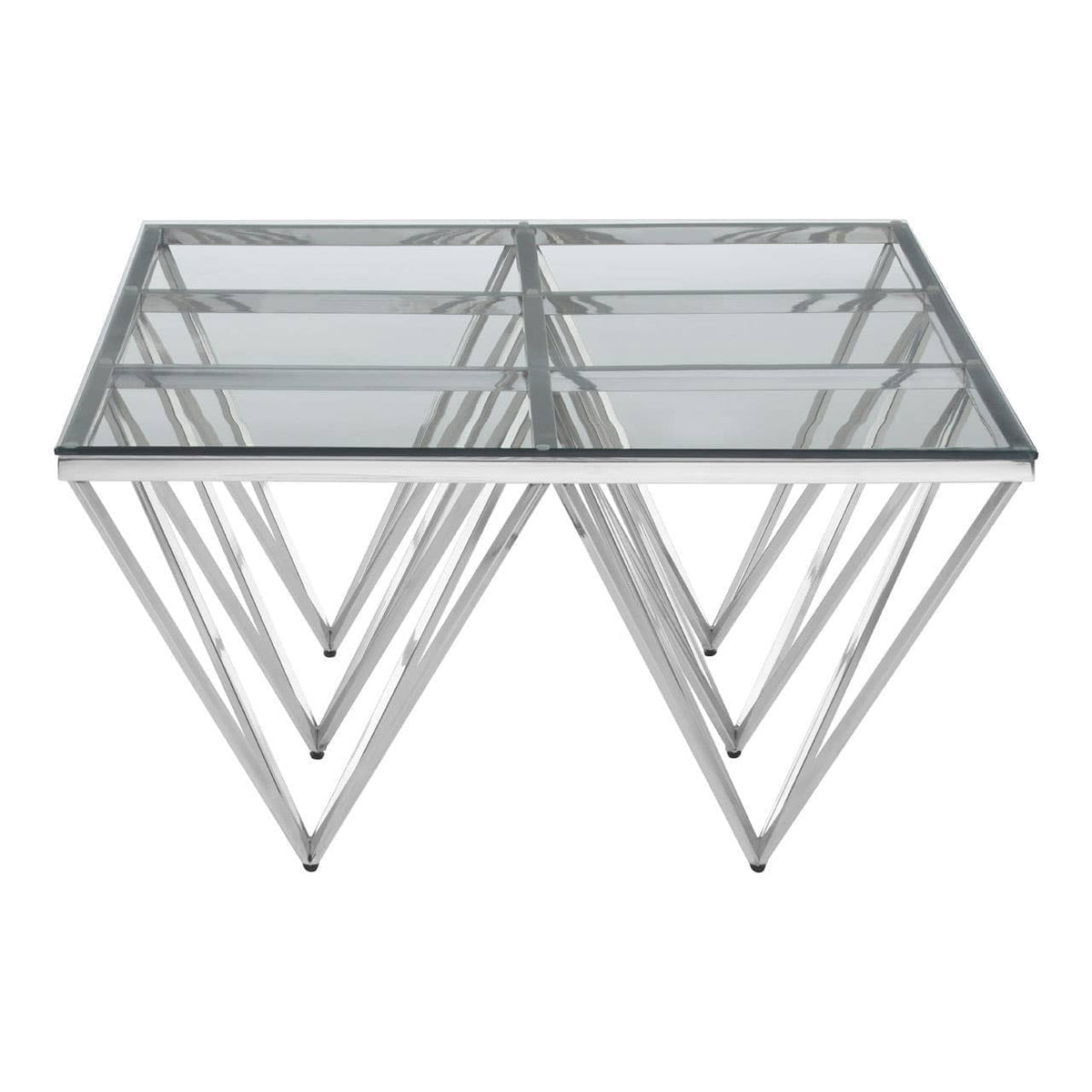 Noosa & Co. Living Allure Prismatic Silver Base Coffee Table House of Isabella UK