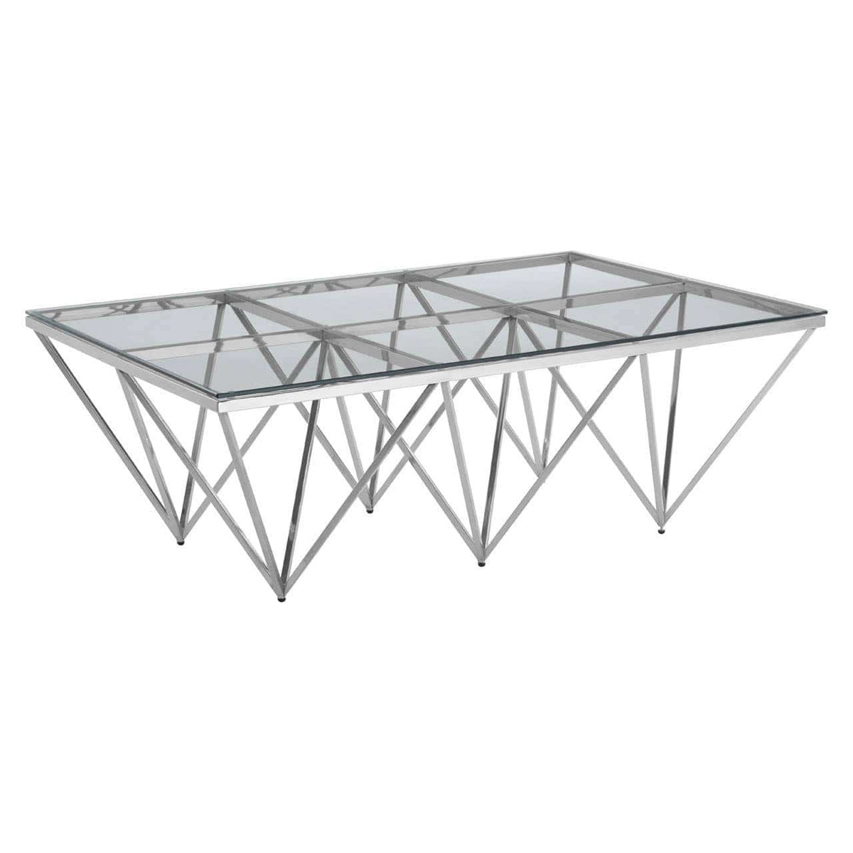 Noosa & Co. Living Allure Prismatic Silver Base Coffee Table House of Isabella UK