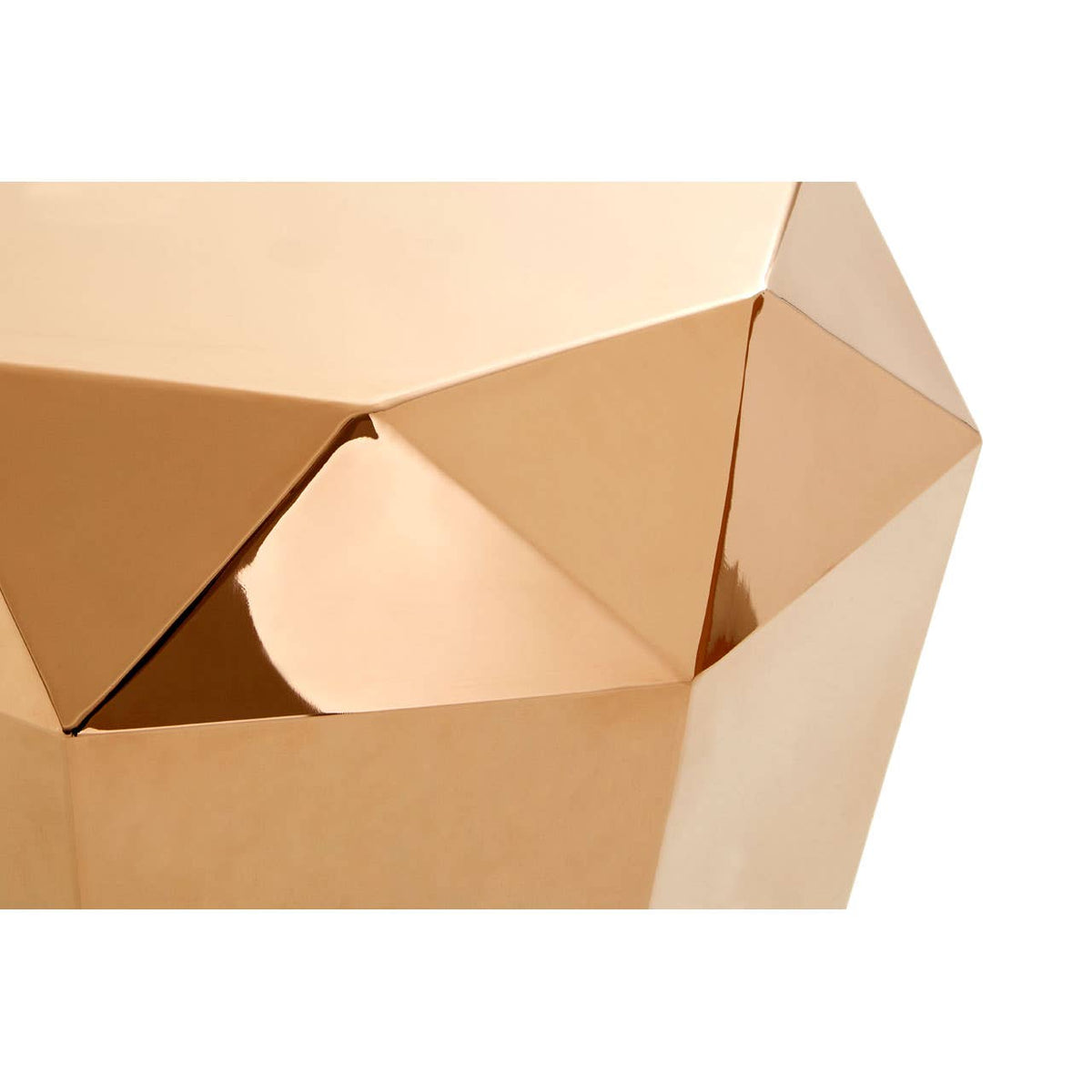 Allure Rose Gold Diamond Cut End Table.