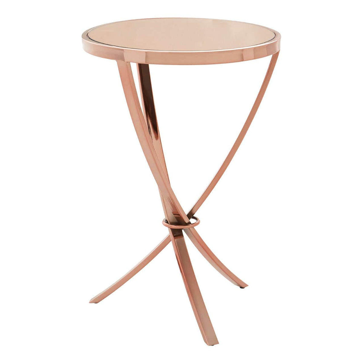 Allure Rose Gold Pinched Side Table.