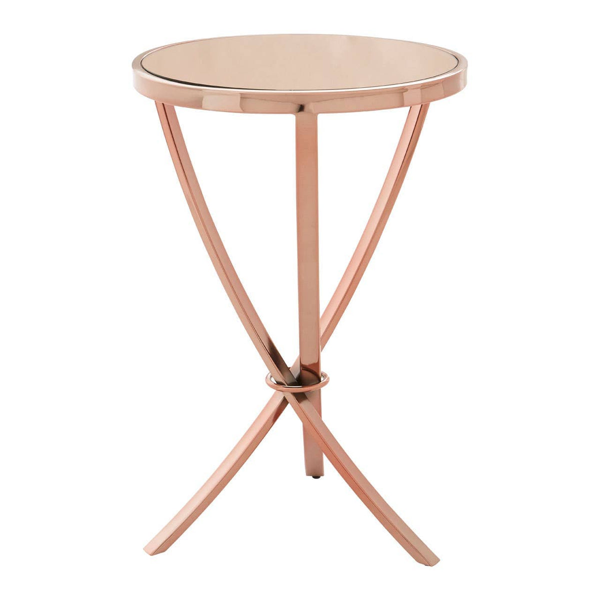Allure Rose Gold Pinched Side Table.