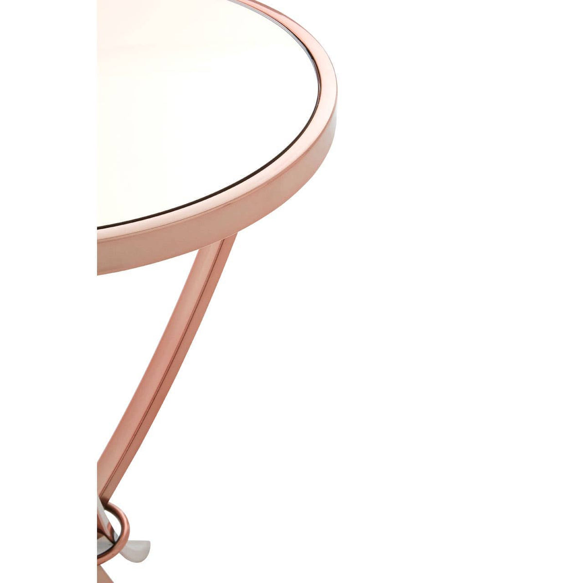 Allure Rose Gold Pinched Side Table.