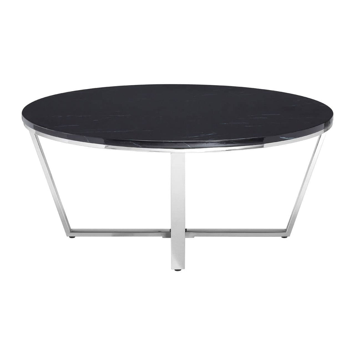 Noosa & Co. Living Allure Round Black Faux Marble Coffee Table House of Isabella UK