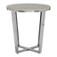 Noosa & Co. Living Allure Round White Faux Marble End Table House of Isabella UK
