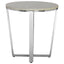 Noosa & Co. Living Allure Round White Faux Marble End Table House of Isabella UK