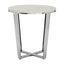 Noosa & Co. Living Allure Round White Faux Marble End Table House of Isabella UK