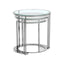 Noosa & Co. Living Allure Set Of 3 Silver Nesting Tables House of Isabella UK
