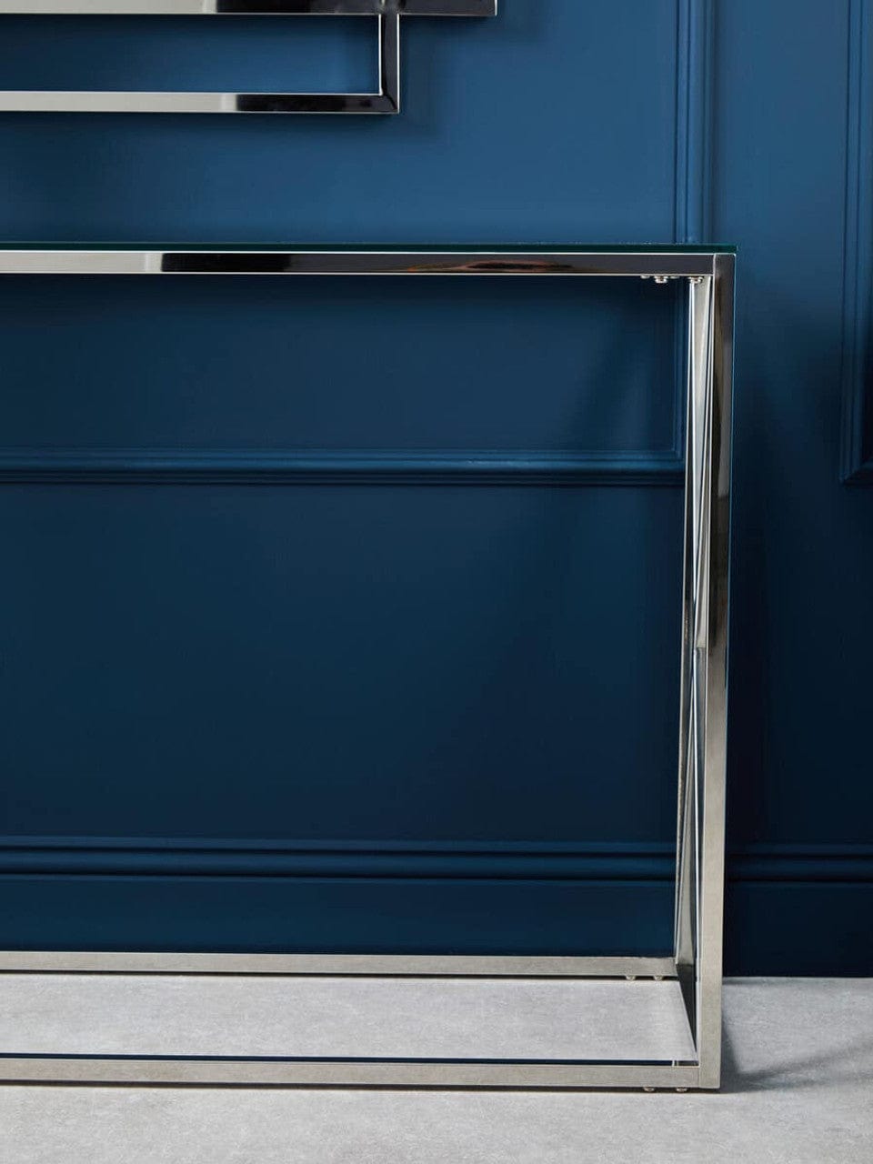 Noosa & Co. Living Allure Silver Cross Design Console Table House of Isabella UK