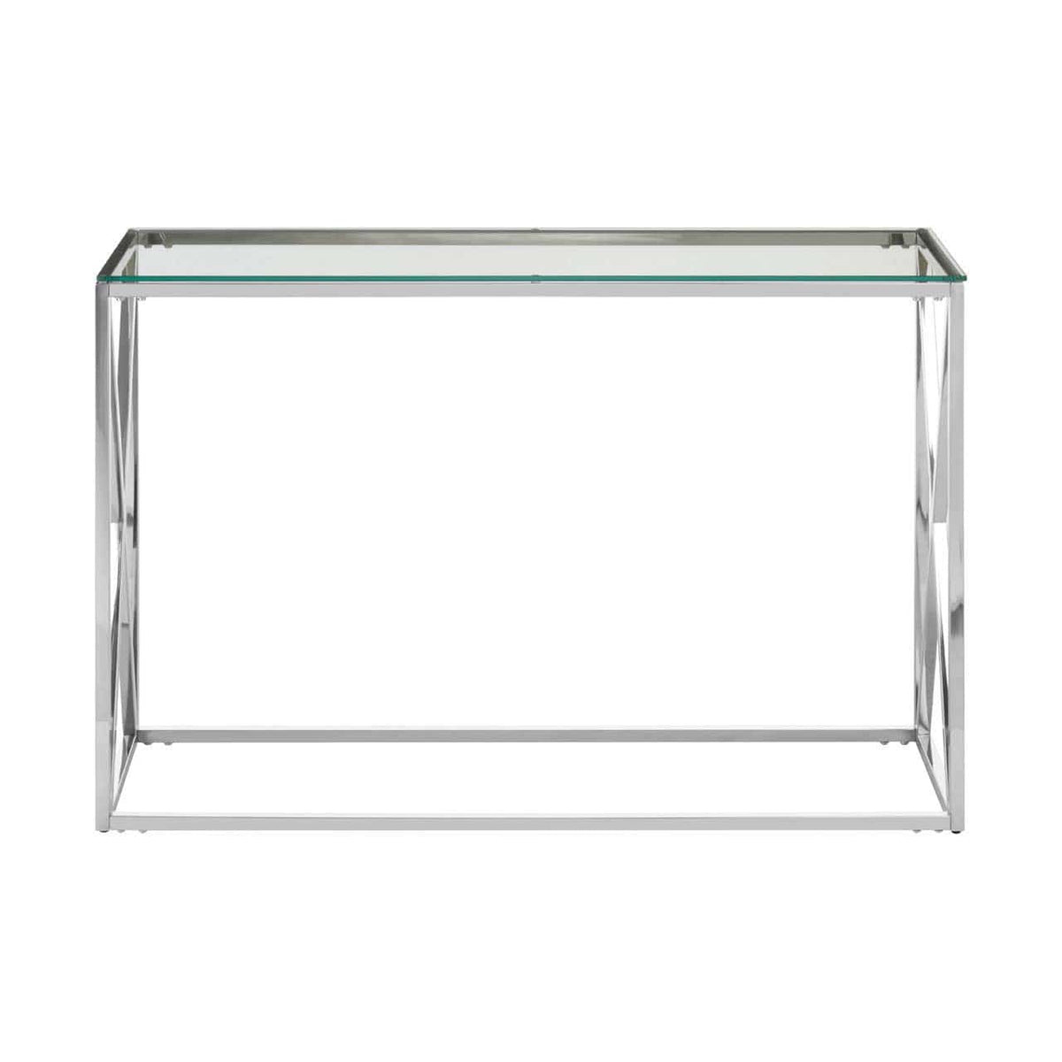 Noosa & Co. Living Allure Silver Cross Design Console Table House of Isabella UK