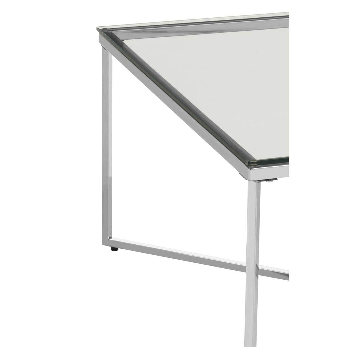 Noosa & Co. Living Allure Silver Finish Cross Base Coffee Table House of Isabella UK