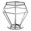 Noosa & Co. Living Allure Silver Finish Diamond End Table House of Isabella UK