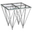 Noosa & Co. Living Allure Silver Finish Prismatic Legs End Table House of Isabella UK