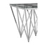 Noosa & Co. Living Allure Silver Finish Prismatic Legs End Table House of Isabella UK