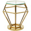 Noosa & Co. Living Allure Small Gold Finish Diamond End Table House of Isabella UK
