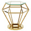Noosa & Co. Living Allure Small Gold Finish Diamond End Table House of Isabella UK