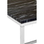 Noosa & Co. Living Allure Square Black Marble End Table with Chrome Metal Base House of Isabella UK
