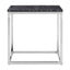 Noosa & Co. Living Allure Square Black Marble End Table with Chrome Metal Base House of Isabella UK