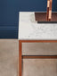 Noosa & Co. Living Allure Square White Marble and Rose Gold Square End Table House of Isabella UK