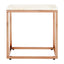Noosa & Co. Living Allure Square White Marble and Rose Gold Square End Table House of Isabella UK