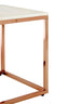 Noosa & Co. Living Allure Square White Marble and Rose Gold Square End Table House of Isabella UK