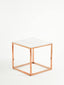 Noosa & Co. Living Allure Square White Marble and Rose Gold Square End Table House of Isabella UK