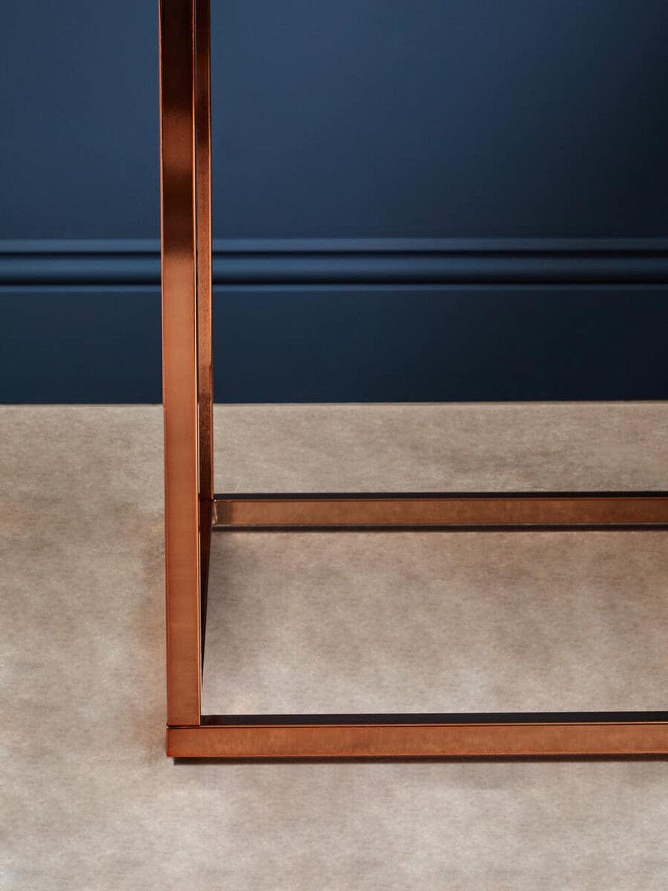 Noosa & Co. Living Allure Square White Marble and Rose Gold Square End Table House of Isabella UK