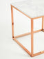 Noosa & Co. Living Allure Square White Marble and Rose Gold Square End Table House of Isabella UK