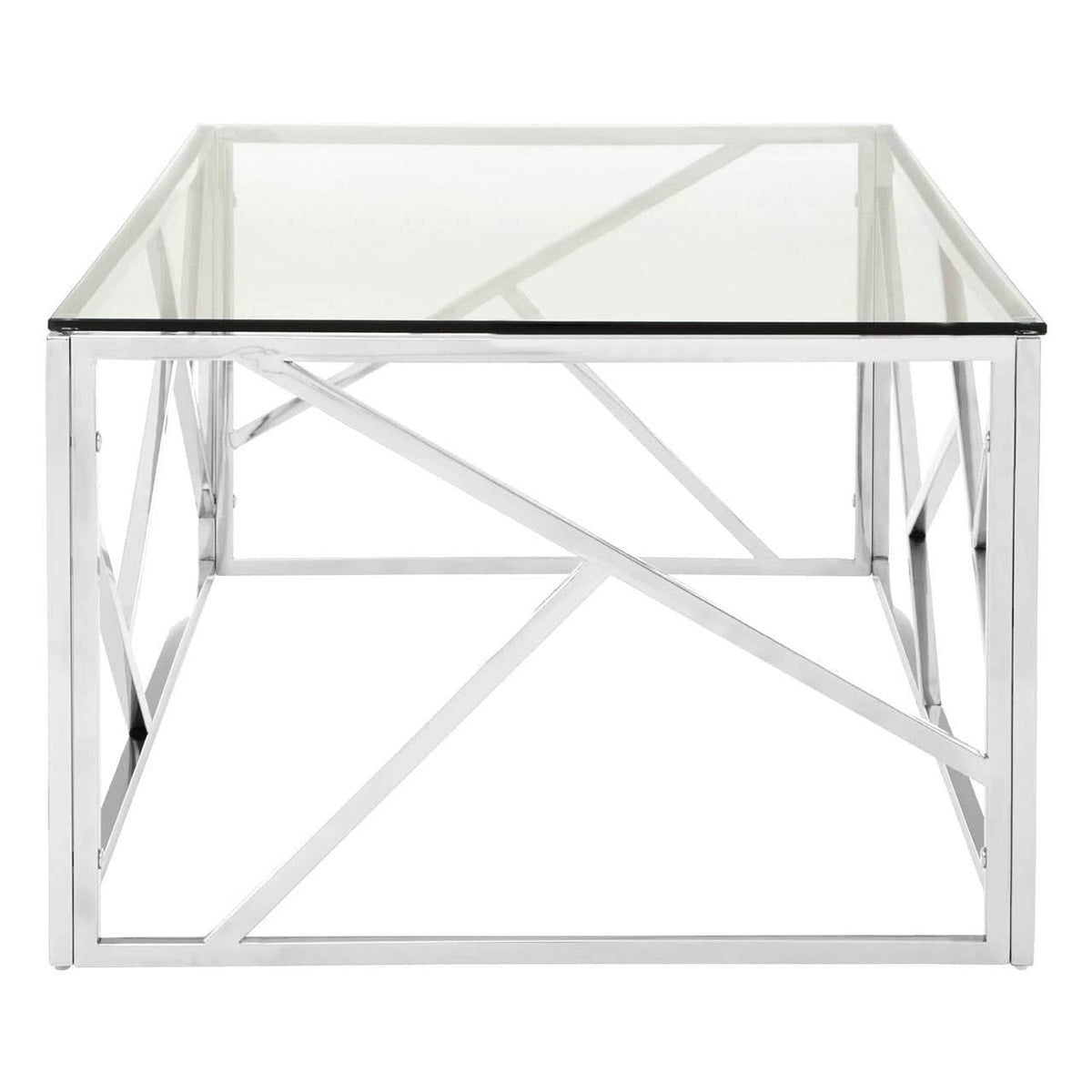 Noosa & Co. Living Allure Stainless Steel Geometric Coffee Table House of Isabella UK