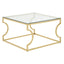 Noosa & Co. Living Allure Tempered Glass Curved Frame Coffee Table House of Isabella UK