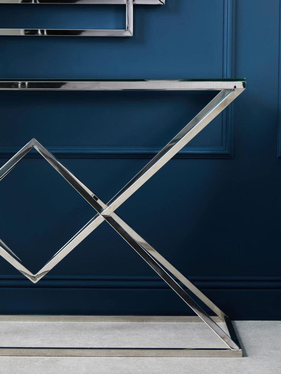 Noosa & Co. Living Allure Tempered Glass Rectangular Console Table House of Isabella UK