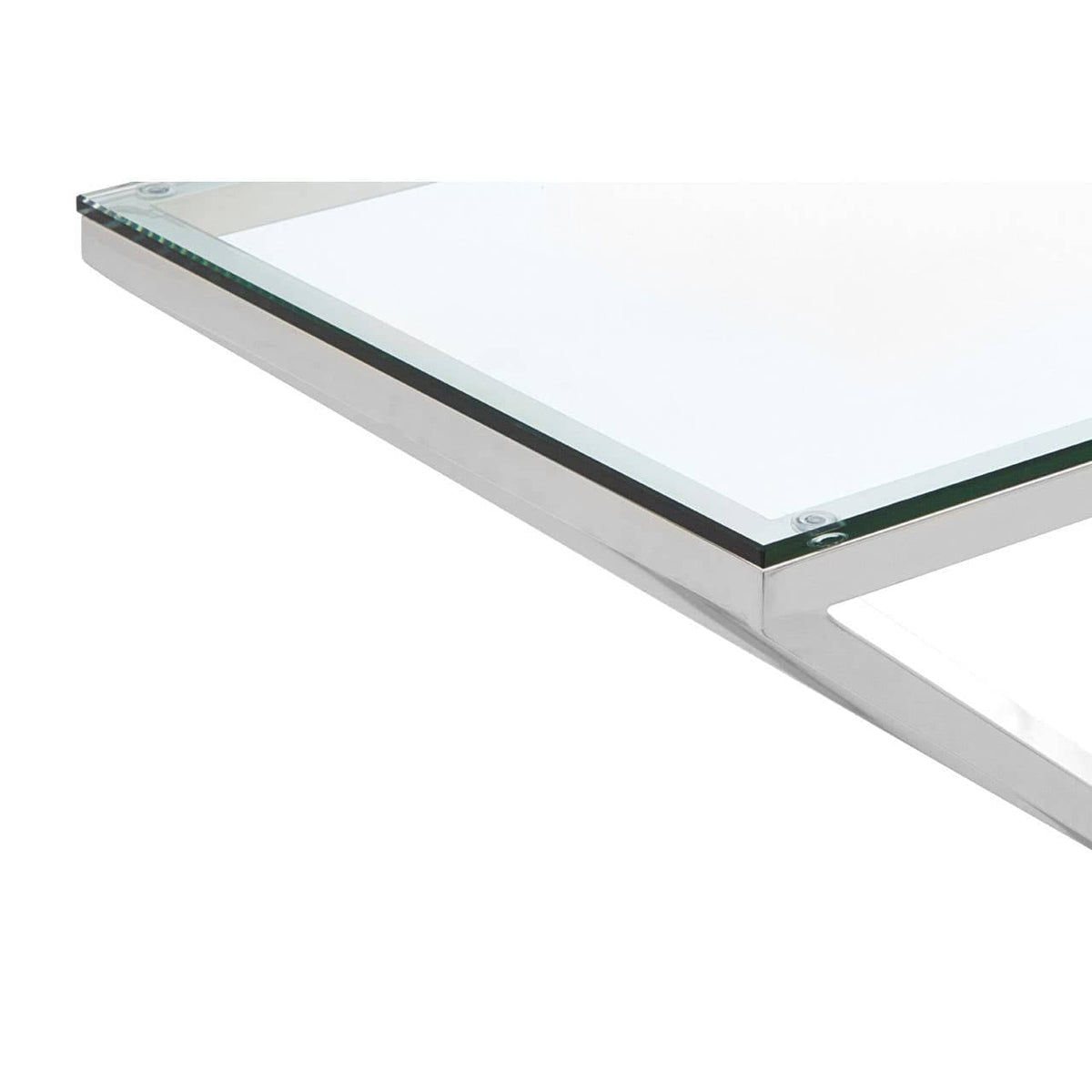 Noosa & Co. Living Allure Tempered Glass Rectangular Console Table House of Isabella UK