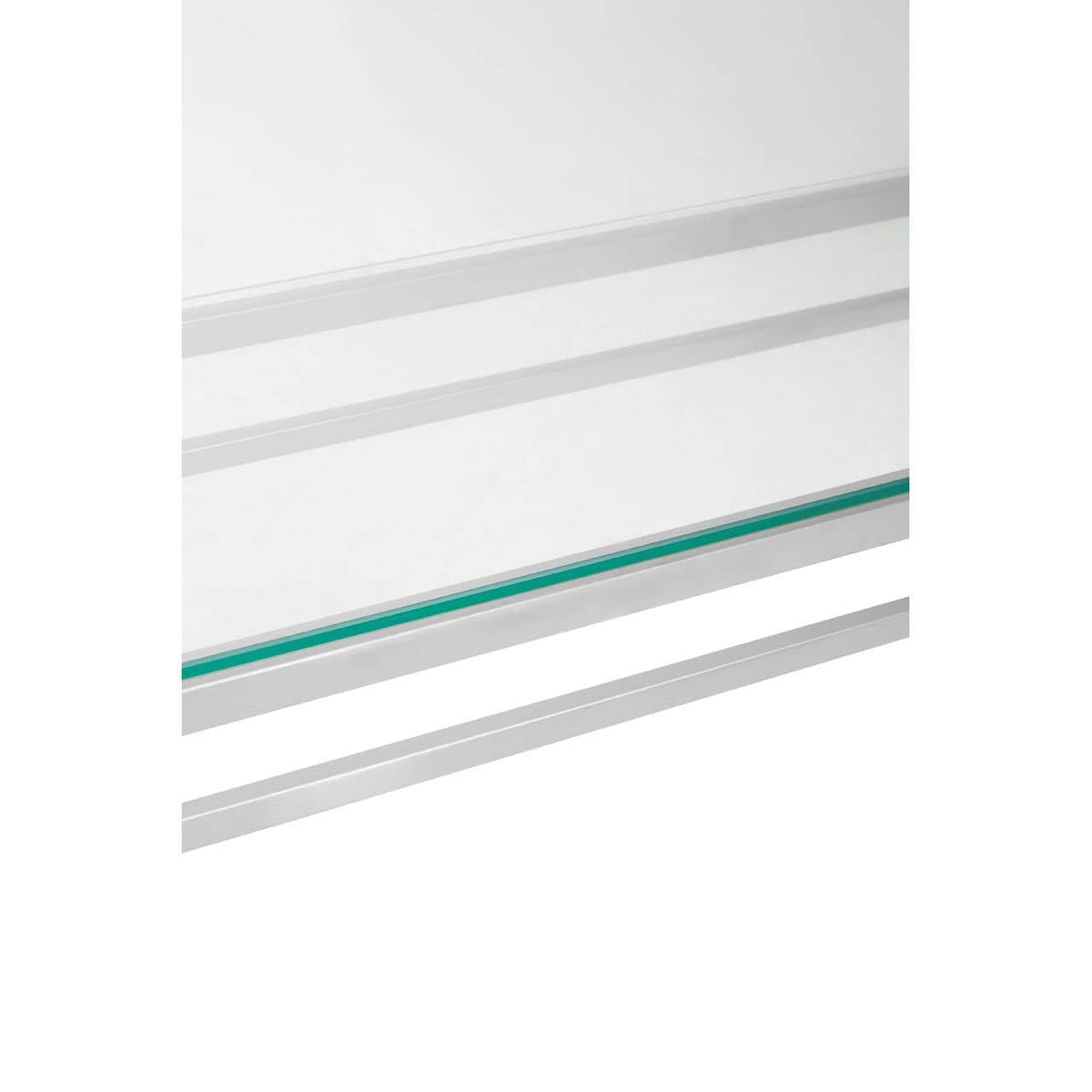 Noosa & Co. Living Allure Tempered Glass Silver Finish Console Table House of Isabella UK