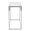 Noosa & Co. Living Allure Tempered Glass Silver Finish Console Table House of Isabella UK