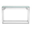 Noosa & Co. Living Allure Tempered Glass Silver Finish Console Table House of Isabella UK