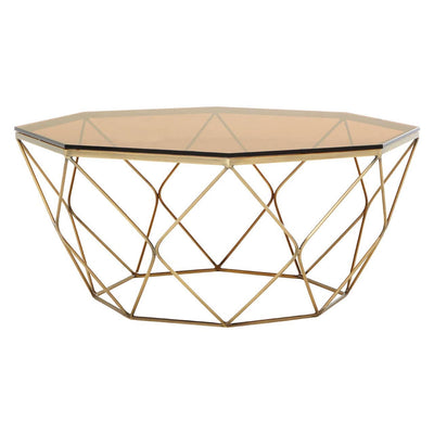 Noosa & Co. Living Alustre Brushed Bronze Tapered Coffee Table House of Isabella UK