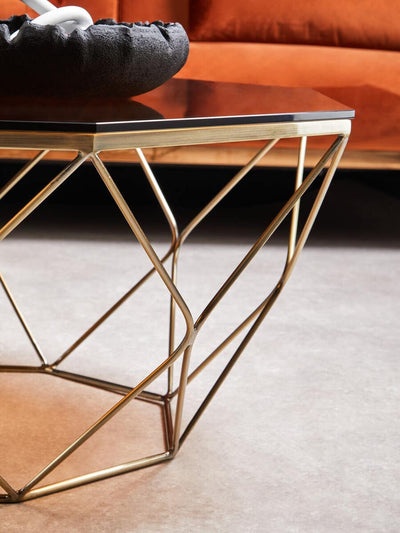 Noosa & Co. Living Alustre Brushed Bronze Tapered Coffee Table House of Isabella UK