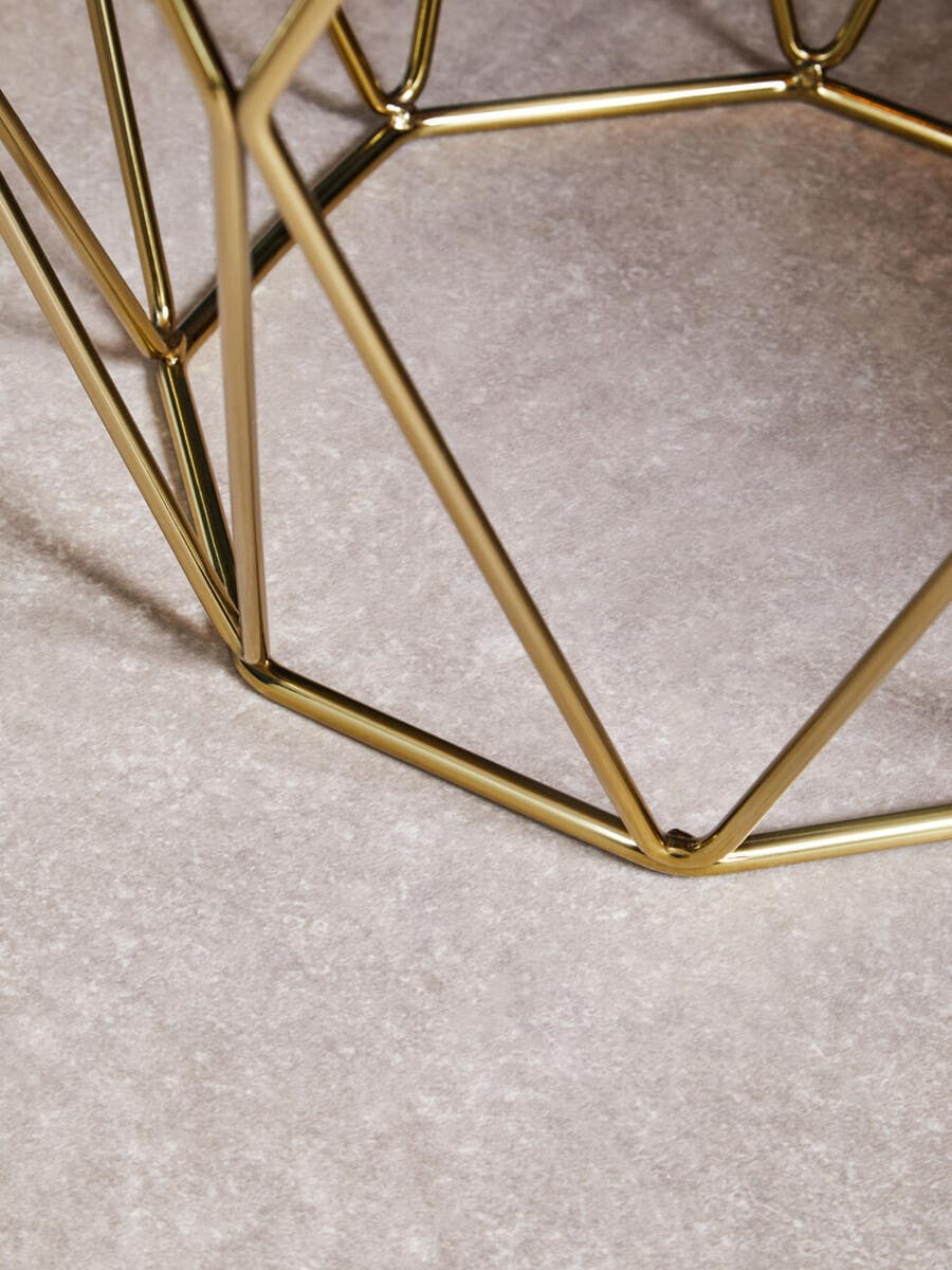 Alustre Brushed Bronze Tapered Coffee Table.