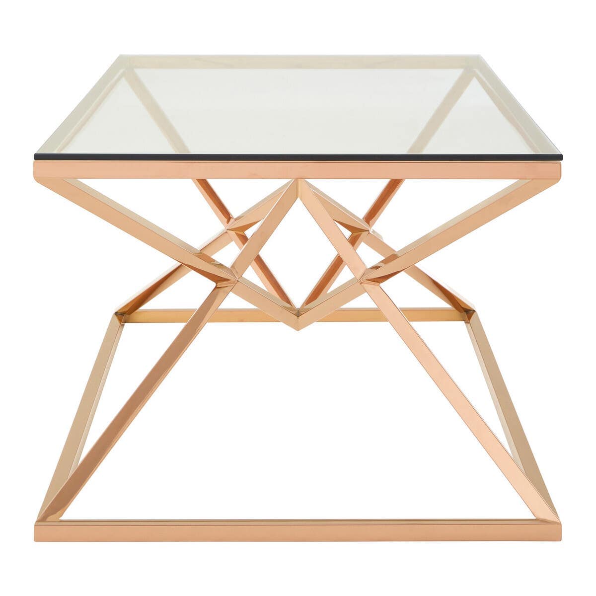 Noosa & Co. Living Alustre Corseted Rose Gold Coffee Table House of Isabella UK