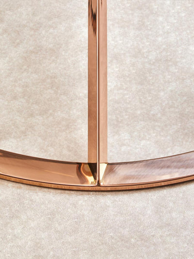 Noosa & Co. Living Alustre Corseted Round Rose Gold Coffee Table House of Isabella UK