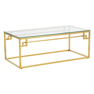 Noosa & Co. Living Alustre Gold Brushed Coffee Table House of Isabella UK