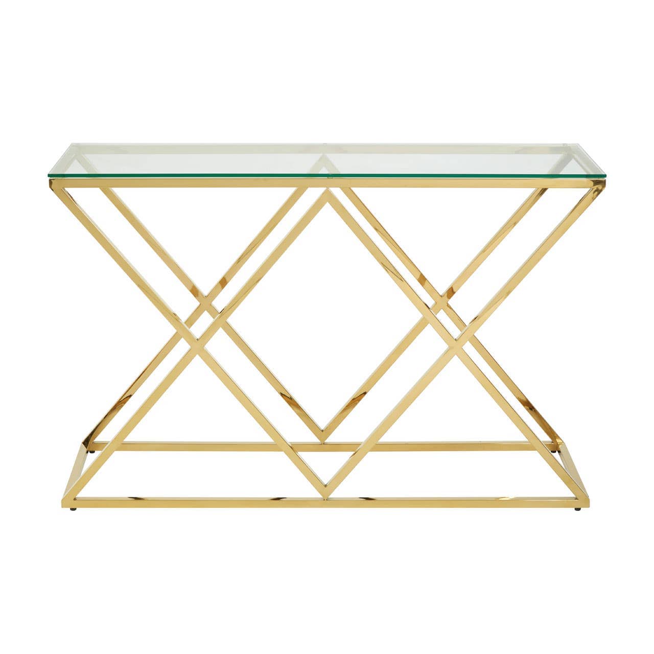 Noosa & Co. Living Alustre Gold Finish Console Table House of Isabella UK